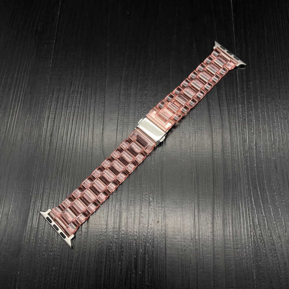 42/44/45/47/49MM Resin Transparent Bracelet iWatch Band For Apple Watch Pink